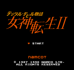 Digital Devil Story - Megami Tensei II Title Screen